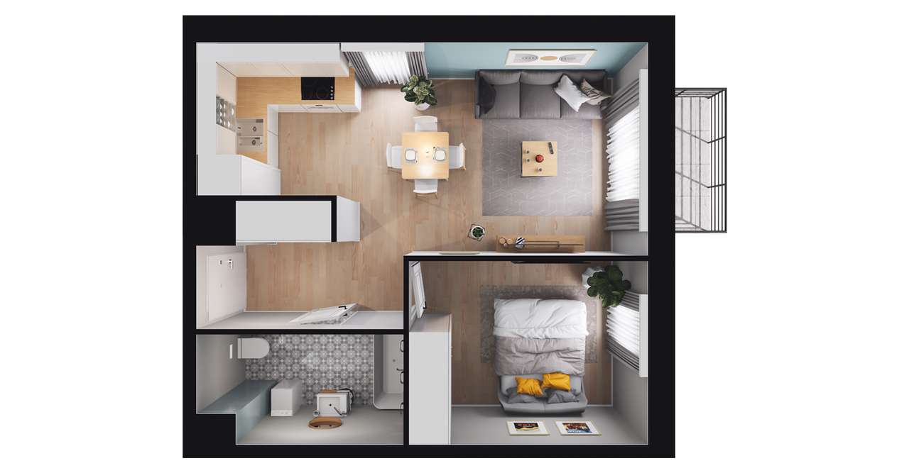 Sedina | apartament 2-pok. | B3.9.3 - Pełny obrazek: 3/9