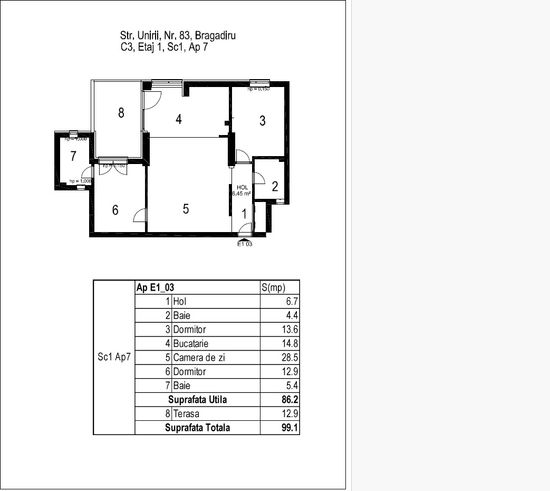 Apartament 3 camere, 2 bai, rate fixe la dezvoltator 30 de ani-0