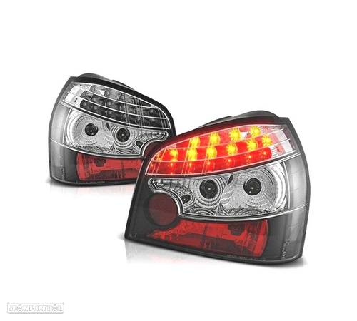 FAROLINS TRASEIROS LED PARA AUDI A3 96-00 PRETO - 1