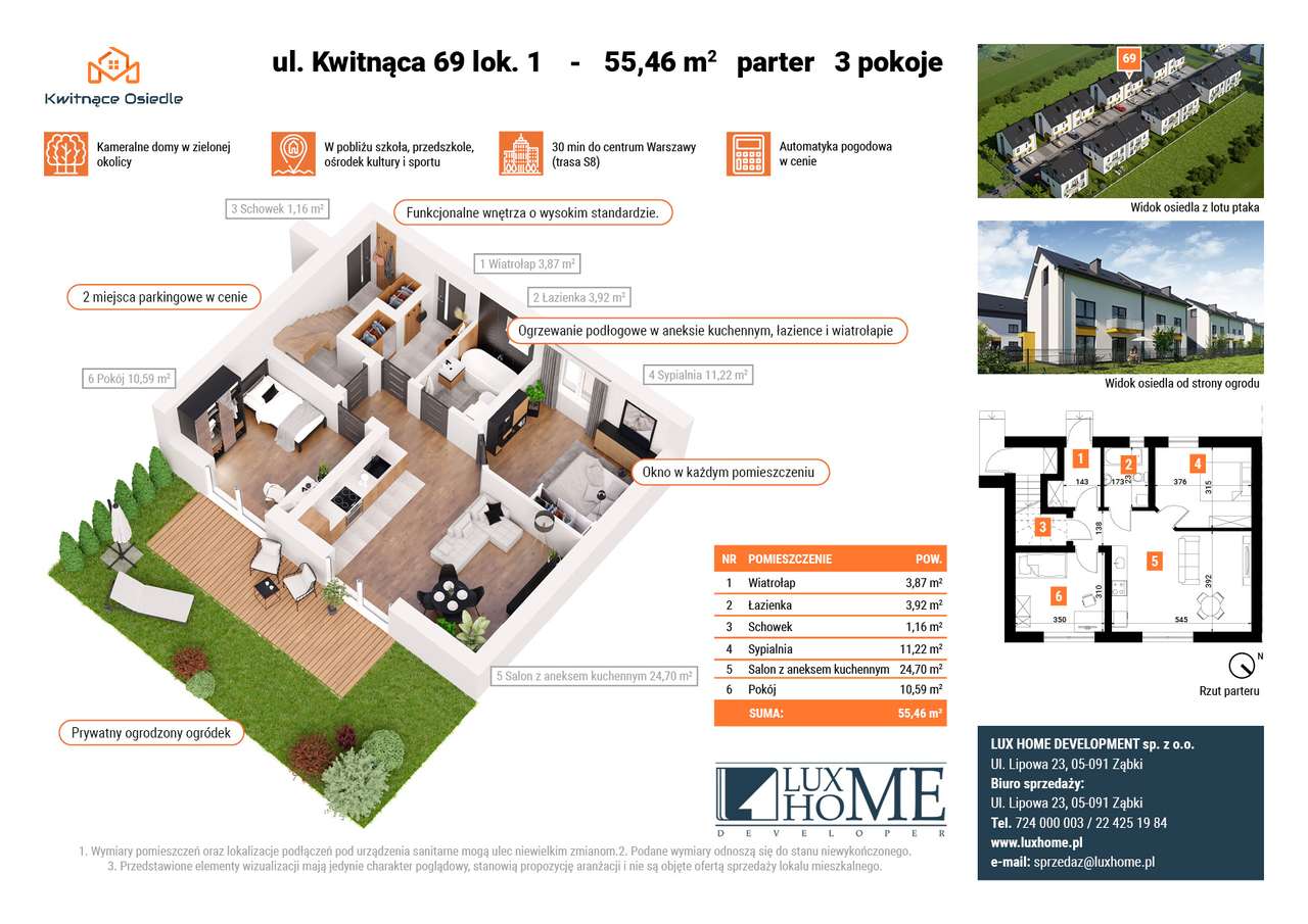 2 MIEJSCA, OGRÓDEK, BEZCZYNSZOWE - Pełny obrazek: 2/7