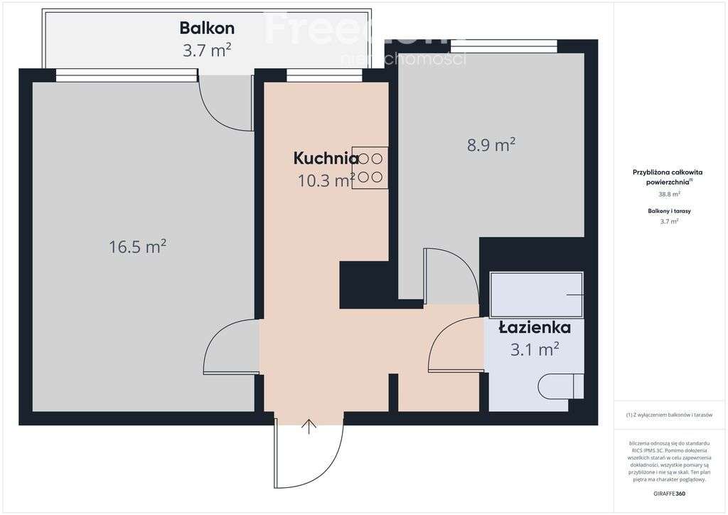 Dwupokojowe mieszkanie z balkonem, do remontu - Pełny obrazek: 2/19