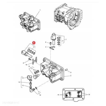 Elektrozawór skrzyni biegów Massey Ferguson 3794721M5 Oryginał - 4