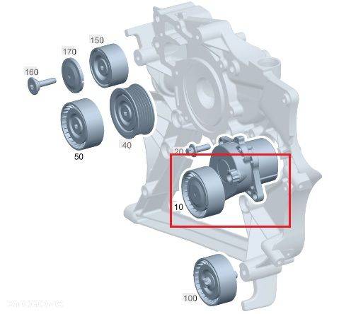 MERCEDES DIESEL OM651 Napinacz paska OE - 3