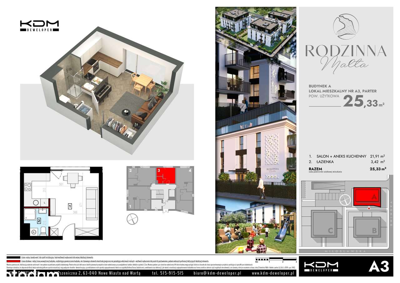 Rodzinna Malta | mieszkanie 1-pok. | A3 - Pełny obrazek: 2/7
