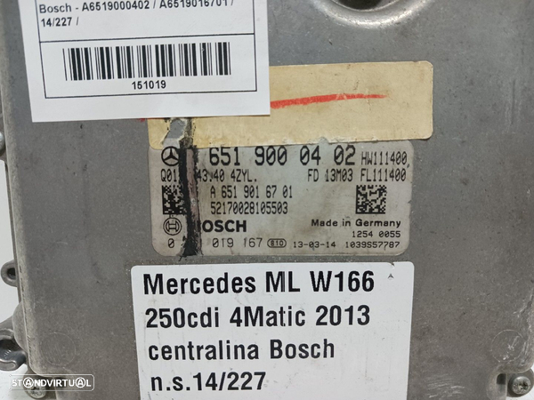 Centralina Do Motor Mercedes-Benz M-Class (W166) - 4