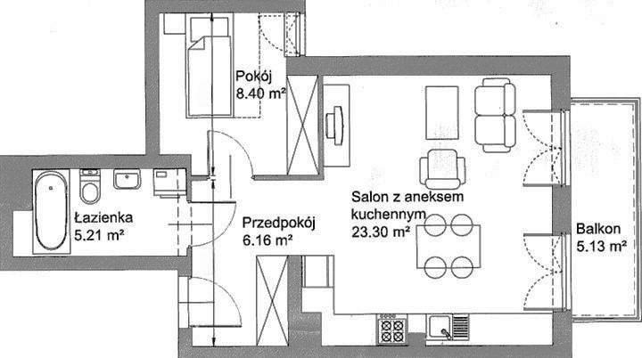 Nowe, wykończone 2-pokojowe mieszkanie - GOTOWE