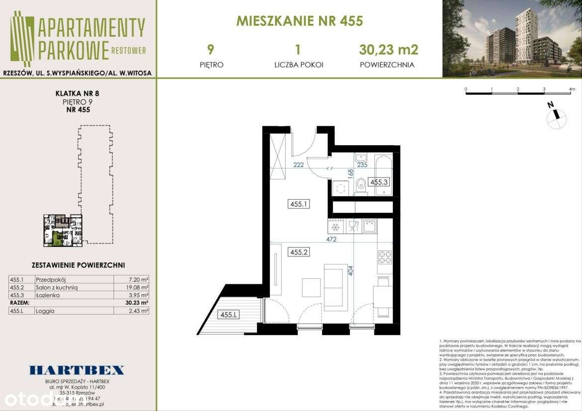 Apartamenty Parkowe | mieszkanie 1-pok. | 455 - Pełny obrazek: 2/7