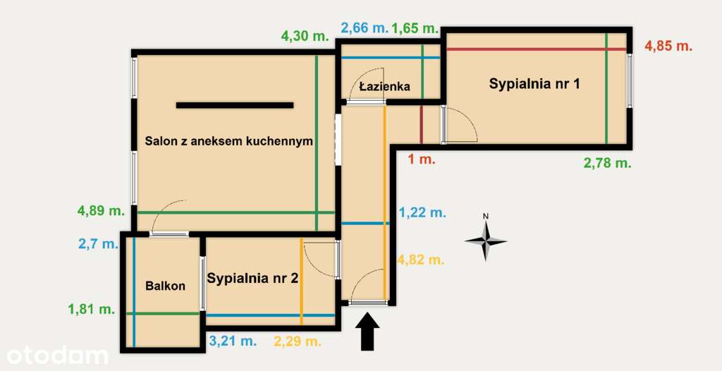 3-pok. 56 m2, balkon, os. Avia, miejsce postojowe.-14
