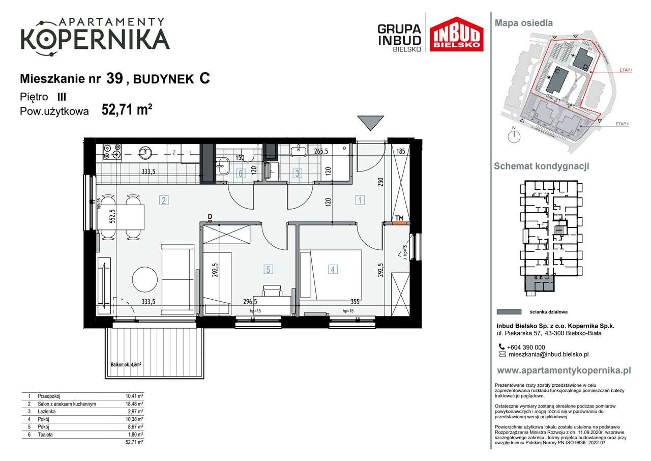 Apartamenty Kopernika | mieszkanie 3-pok. | C_39 - Pełny obrazek: 3/8