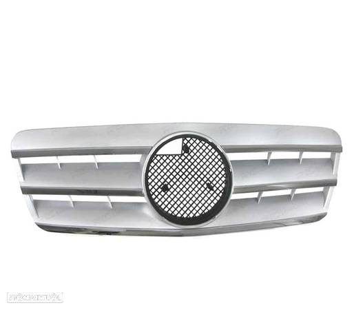 GRELHA FRONTAL PARA MERCEDES CLK W208 COUPE + CABRIO 96-02 CROMADA - 2