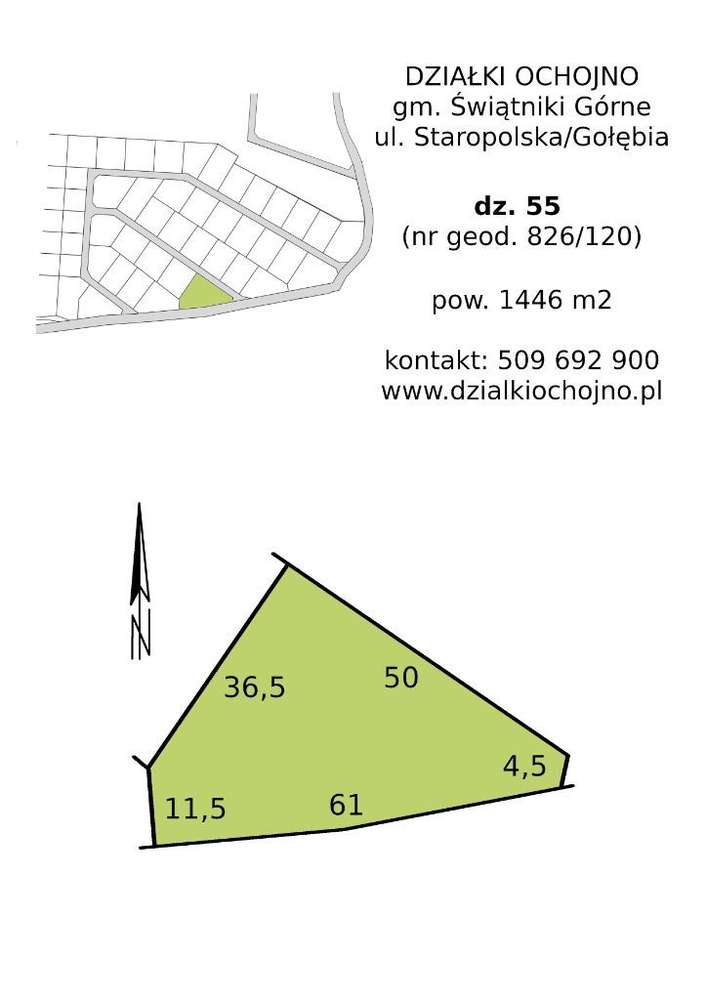 Działka 14,5 ara | Ochojno pod Krakowem | MPZP-4