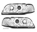 FARÓIS COM LUZ DIURNA LED PARA VOLVO S40 V40 96-00 FUNDO CROMADO - 2