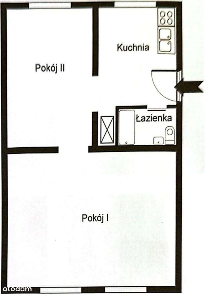 Gotowiec inwestycyjny - Najemca 2 Pokoje 52m2 - Pełny obrazek: 2/5