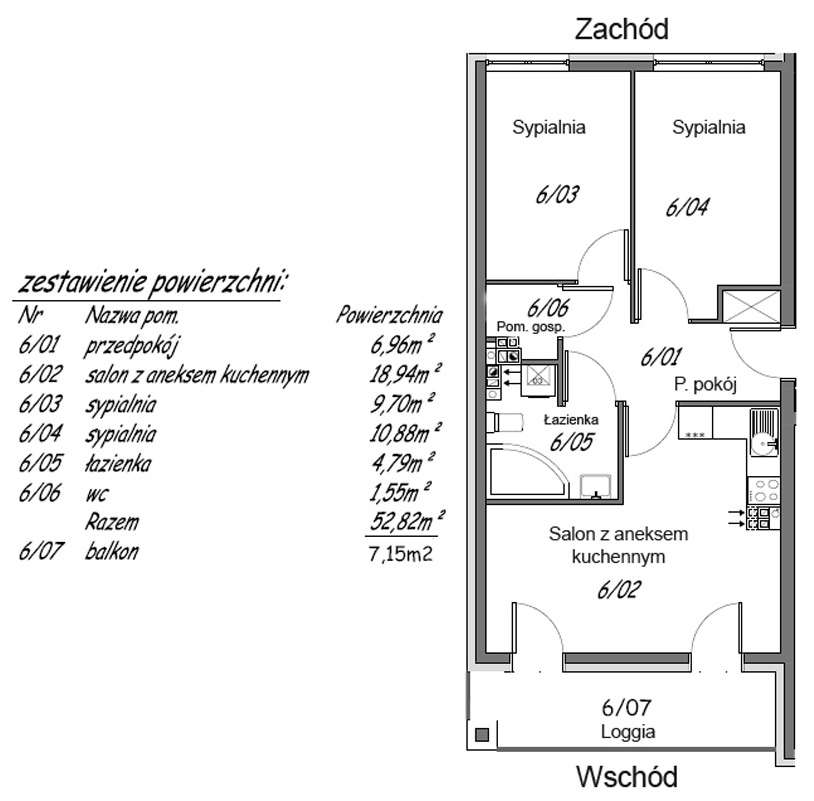 Przestronne 3 pokoje | 53,15 m² | balkon | garaż | Lipa Piotrowska-18