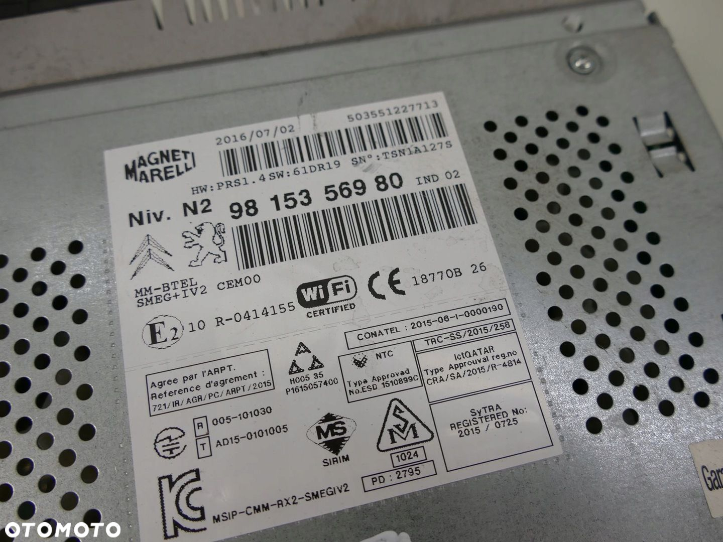 PEUGEOT 208 LIFT RADIO NAWIGACJA MODUŁ RADIA 9815356980 - 2