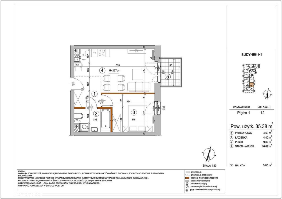 *** Nowe, 2-pokoje, balkon ***