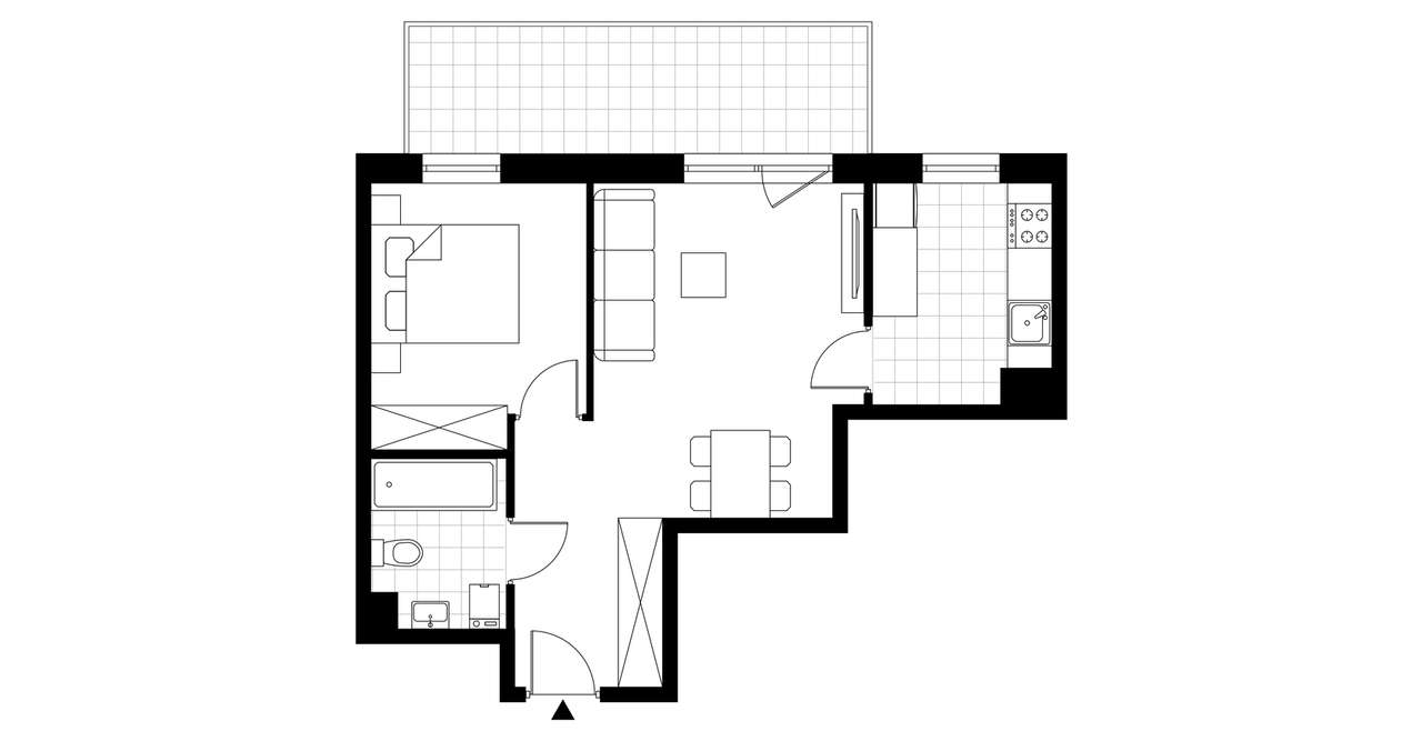 2-pokojowe mieszkanie 42m2 + balkon Bez Prowizji - Pełny obrazek: 4/9