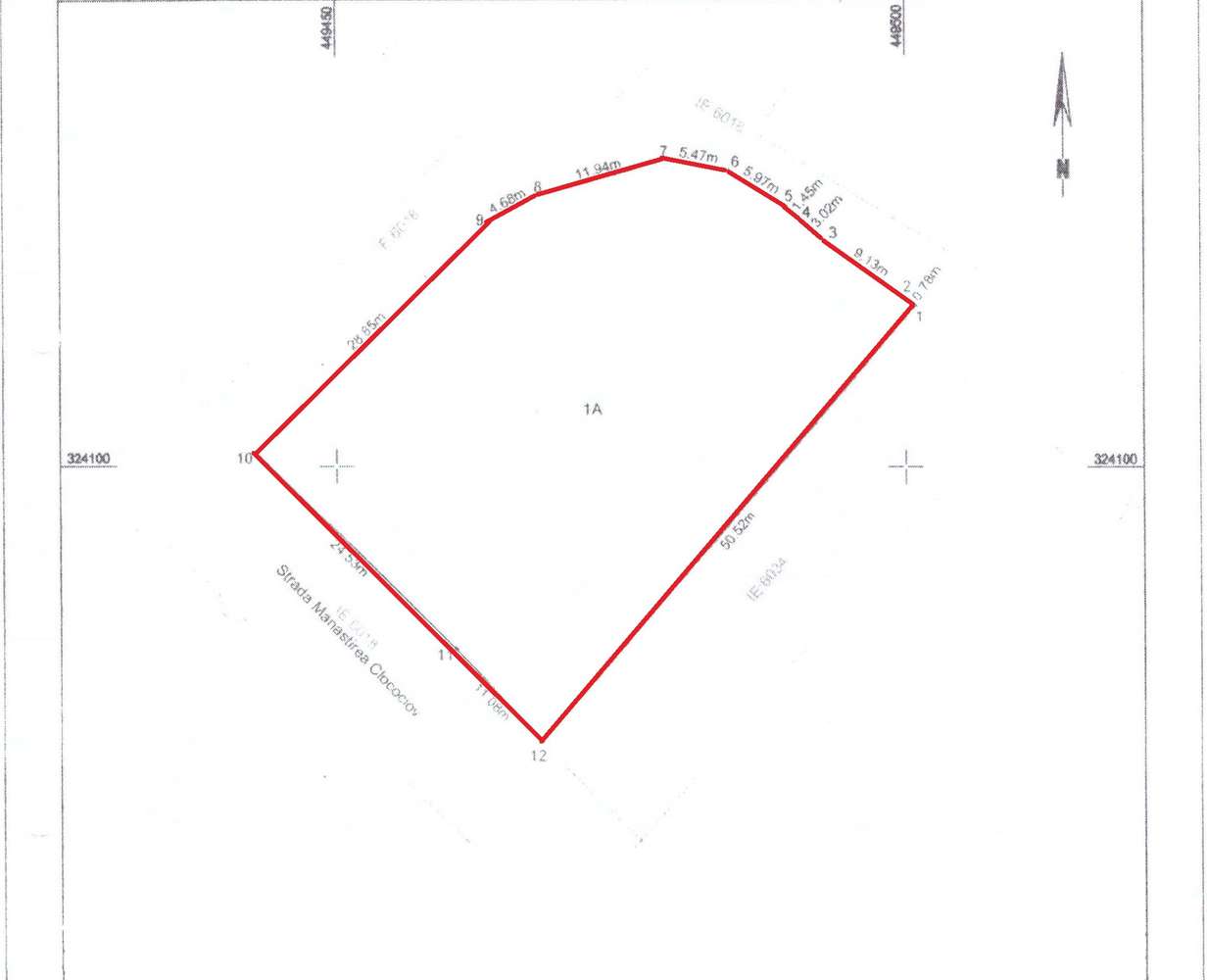 1538 mp.  intravilan, Deschidere - 36 m, str. Manastirea Clocociov-1