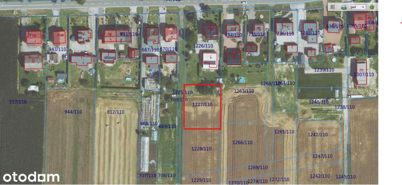 Działka budowlana-Mizerów, 1153m2-2