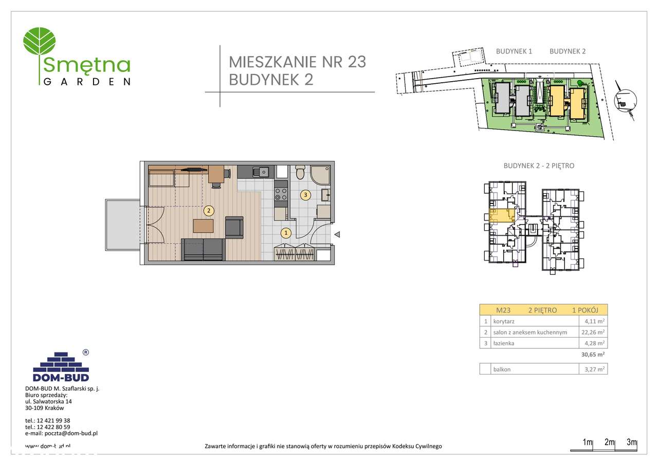 Smętna Garden  | mieszkanie 1-pok. | 23 - Pełny obrazek: 2/7
