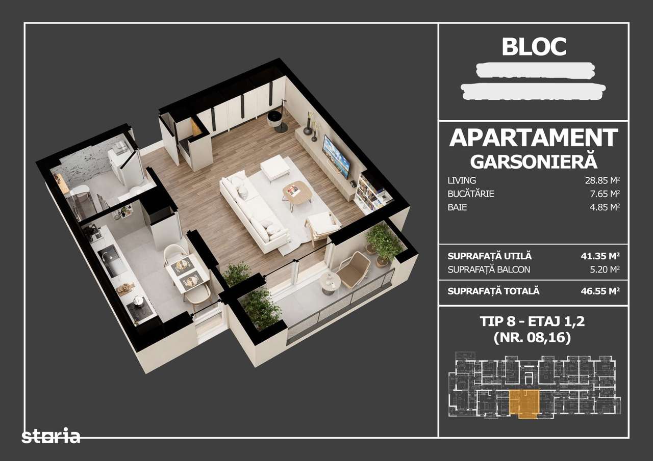 Apartament decomandat de vânzare - Popești Leordeni - 102 mp utili-17