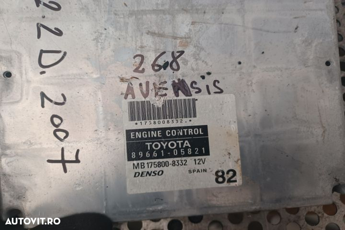 Calculator motor ECU MB1758008332 Toyota Avensis 2 T25 (facelift)  [din 2006 pana  2009] seria Seda - 3