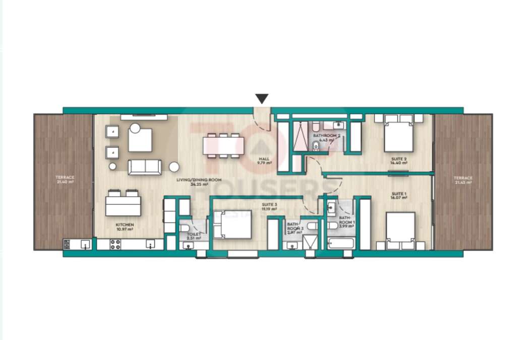 Apartamento T3 em condominio fechado de luxo - Grande imagem: 2/7