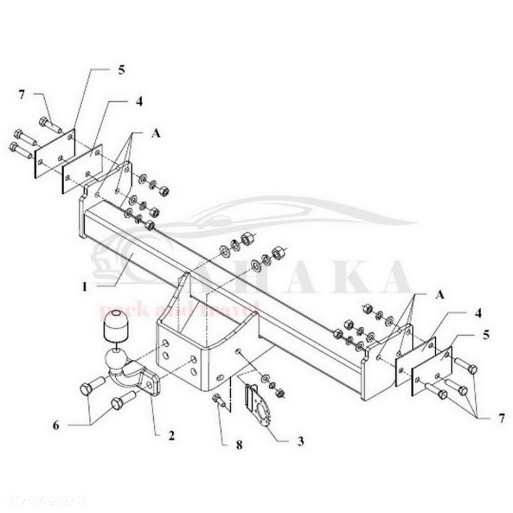 Hak Holowniczy Odkręcany Do Ford Maverick 1993-2001 - 4