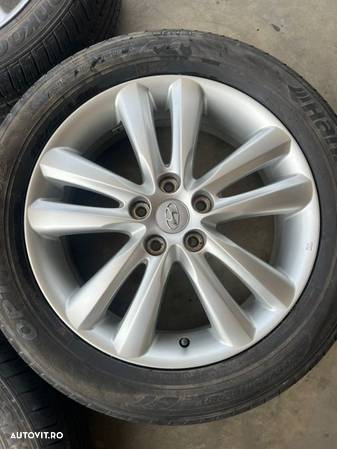 vând jante aliaj originale Hyundai tucson pe 18” cu anvelope de vară - 5