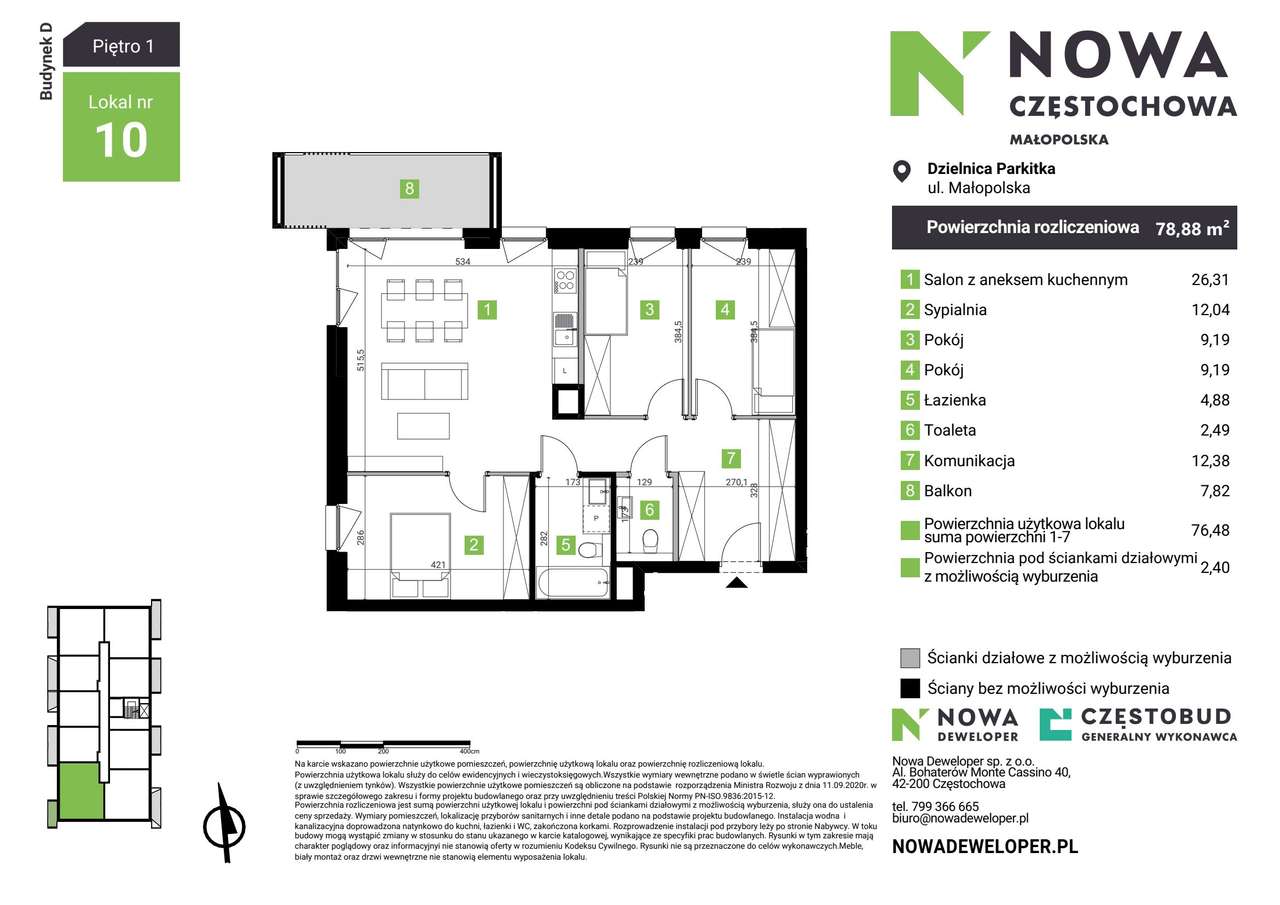 4-pok. z garderobą i balkonem dla rodziny! - Pełny obrazek: 3/16