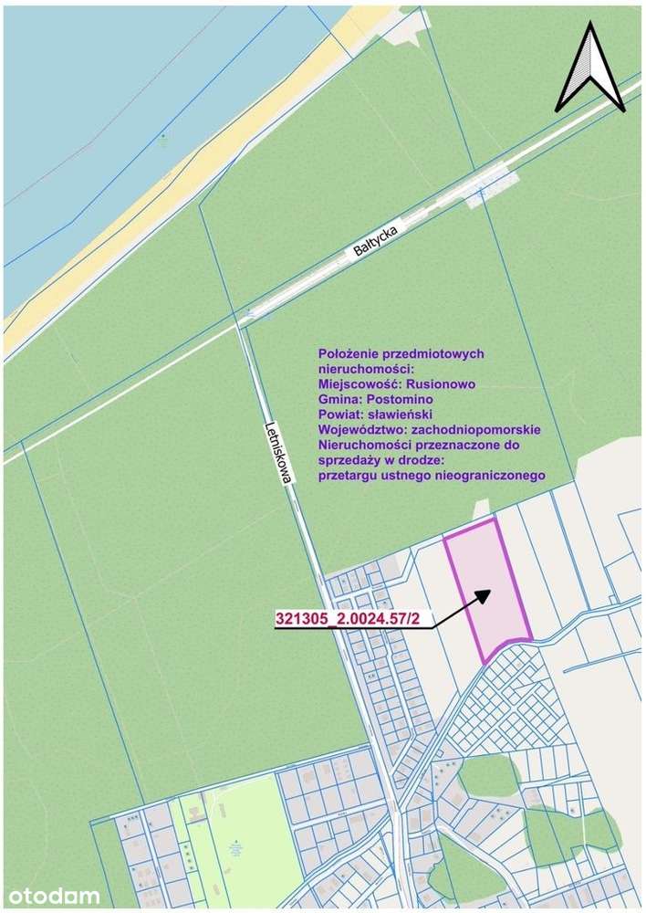 Przetarg - Rusinowo działka nr 57/2