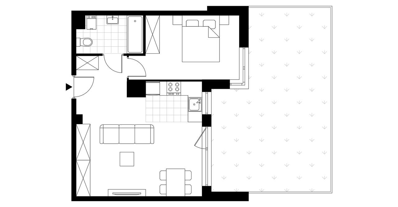 2-pokojowe mieszkanie 45 m² + ogródek - Ansicht 4