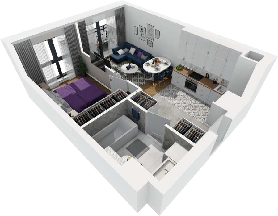 Przestronne 2 pokoje|Hala garażowa|Wirtualny spacer - Pełny obrazek: 4/11