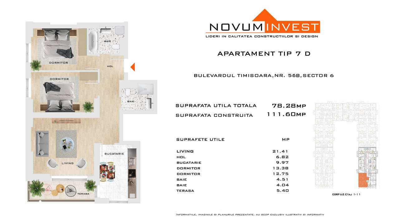 Apartament 3 Camere - Novum Bulevardul Timisoara - FAZA 4 - Imagine principală: 5/6
