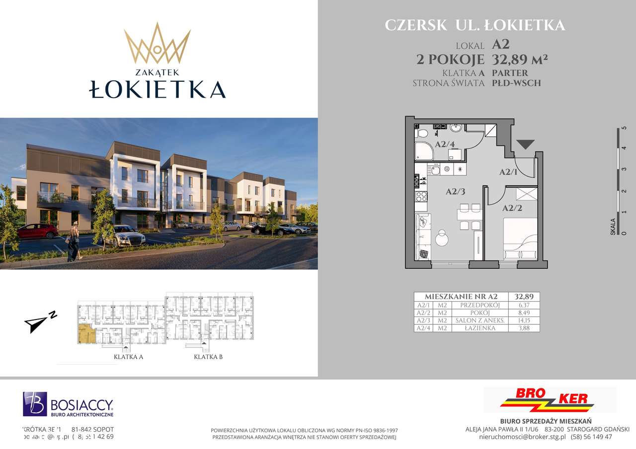 Zakątek Łokietka | mieszkanie 2-pok. | A2 - Pełny obrazek: 2/7