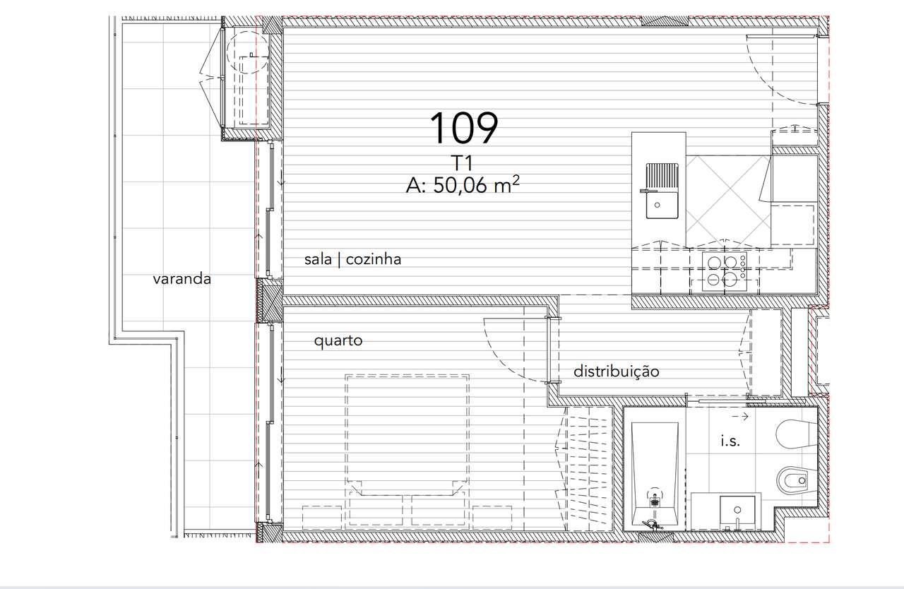 Apartamento T1 Novo com Vista Mar | Canidelo Gardens II-16