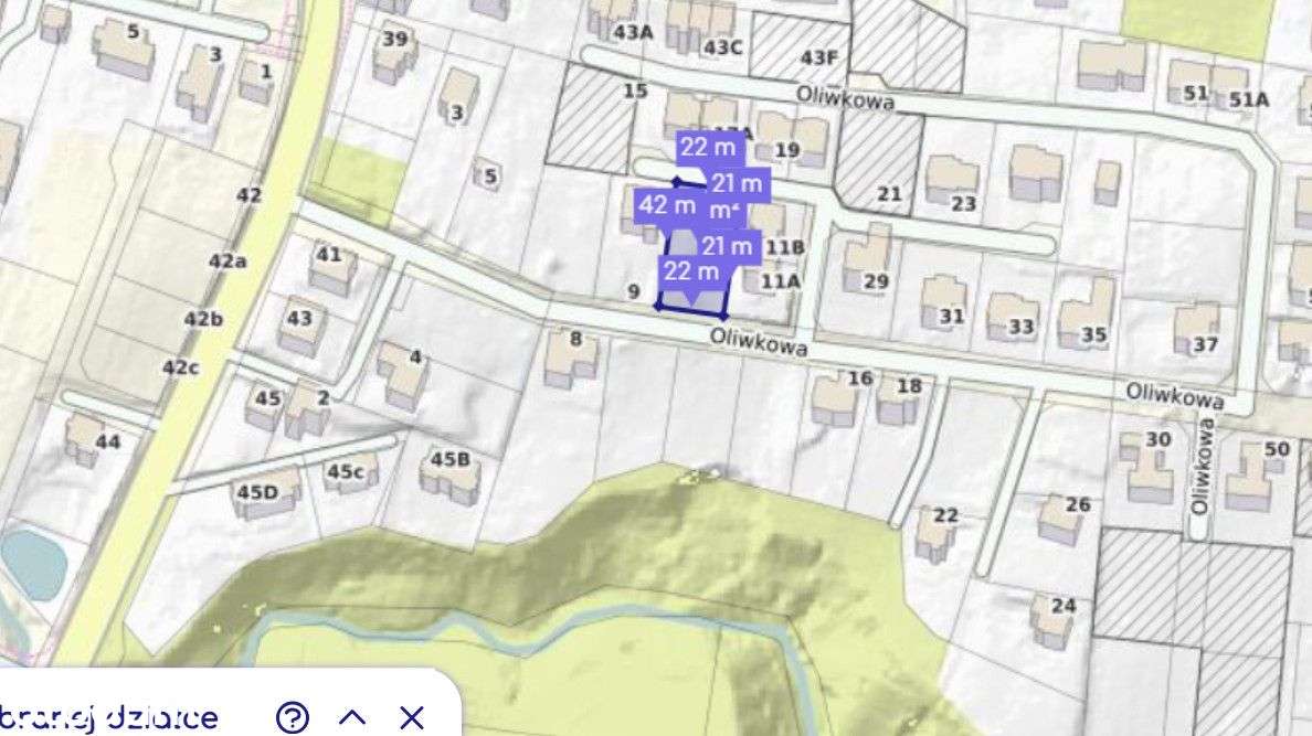 Działka na ul. Oliwkowej - Pełny obrazek: 2/3