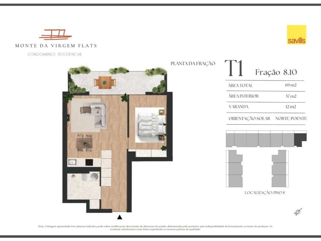 Apartamento T1 novo no Monte da Virgem, Porto-8