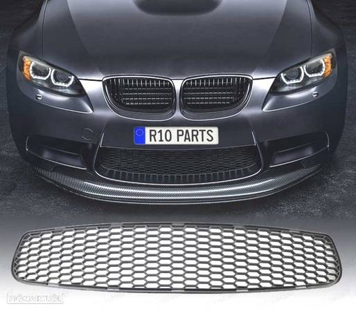 GRELHA INFERIOR CENTRAL PARA BMW E90 E92 F30 F32 E60 03-18 PARA-CHOQUES LOOK M3 PRETO - 1