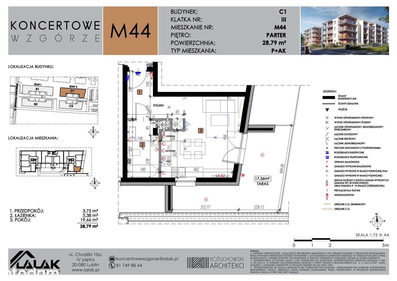 1-pokojowe mieszkanie 28m2 + taras Bez Pośredników - Pełny obrazek: 2/7