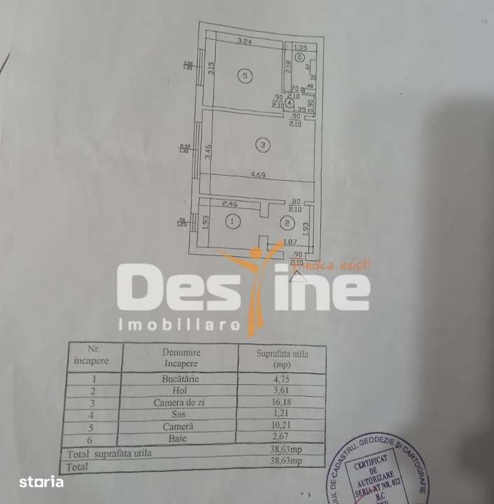 MIRCEA CEL BATRAN, Apartament 2 camere, semidecomandat, 59.900 Euro - Imagine principală: 4/4