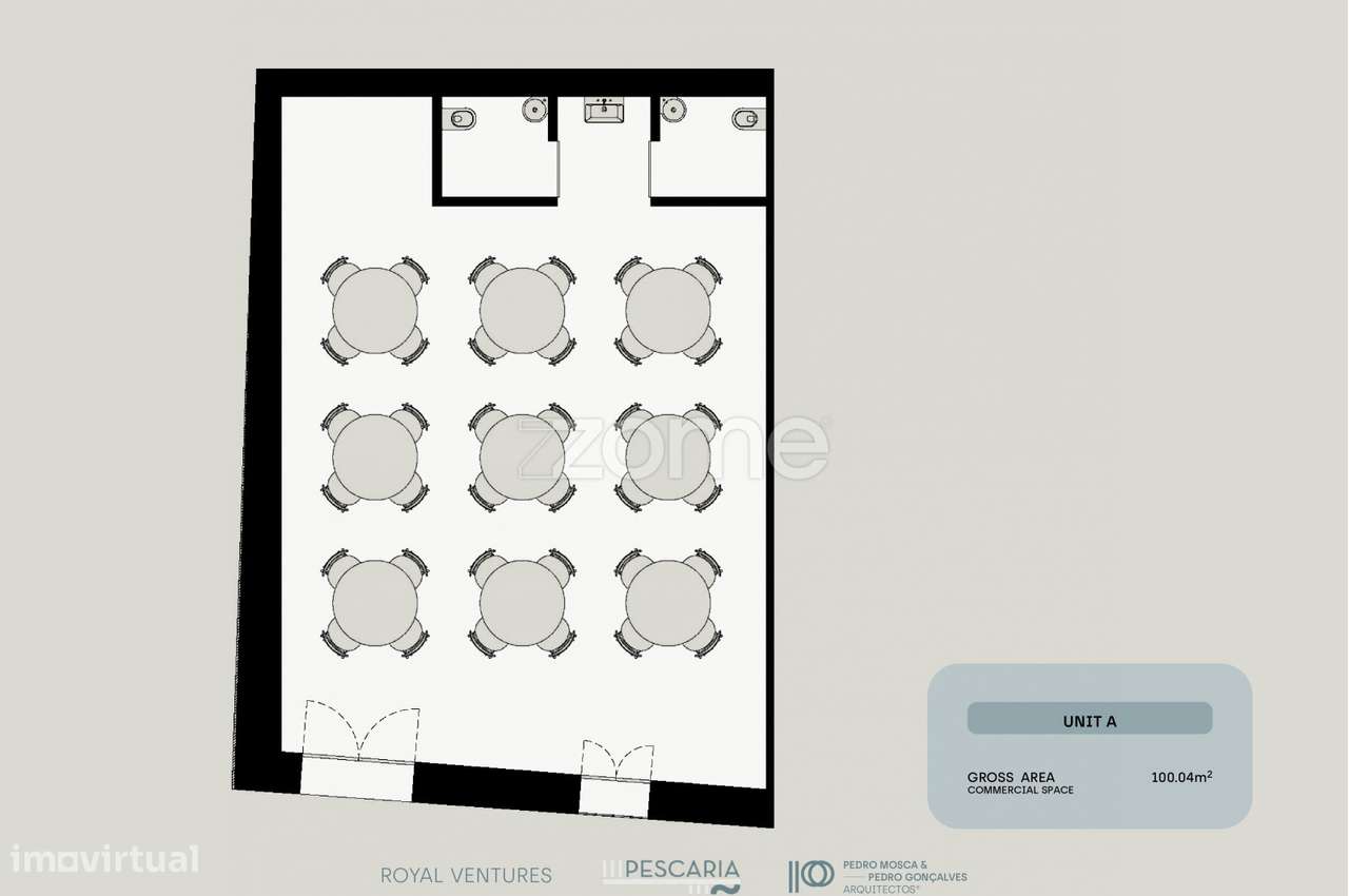 Loja ao Cais da Pescaria Gaia (Fração A vista rio) - Grande imagem: 2/15