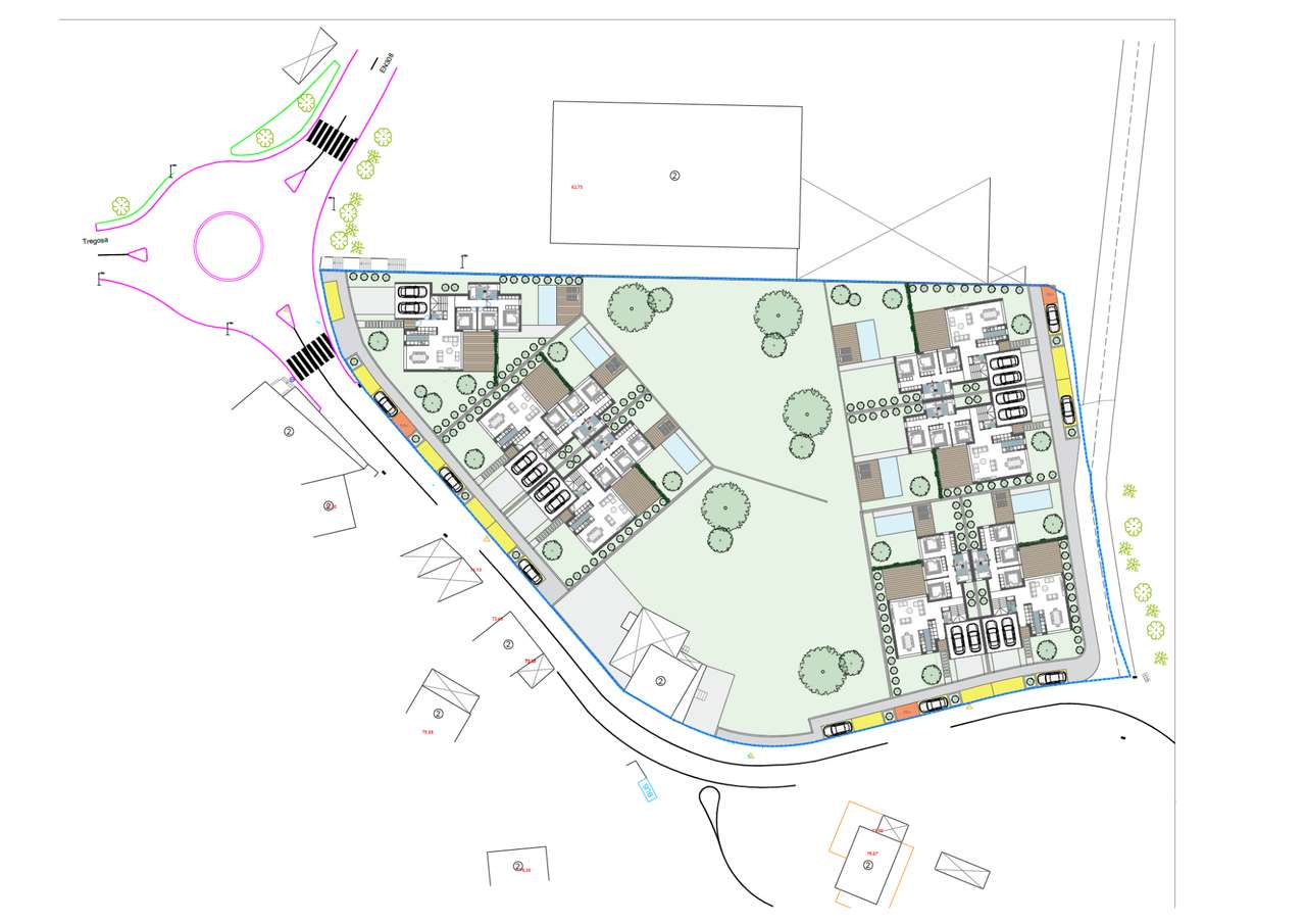 Terreno 6.362 m² | Projeto 7 Moradias c/ Piscina | Durrães · Barcelos-6