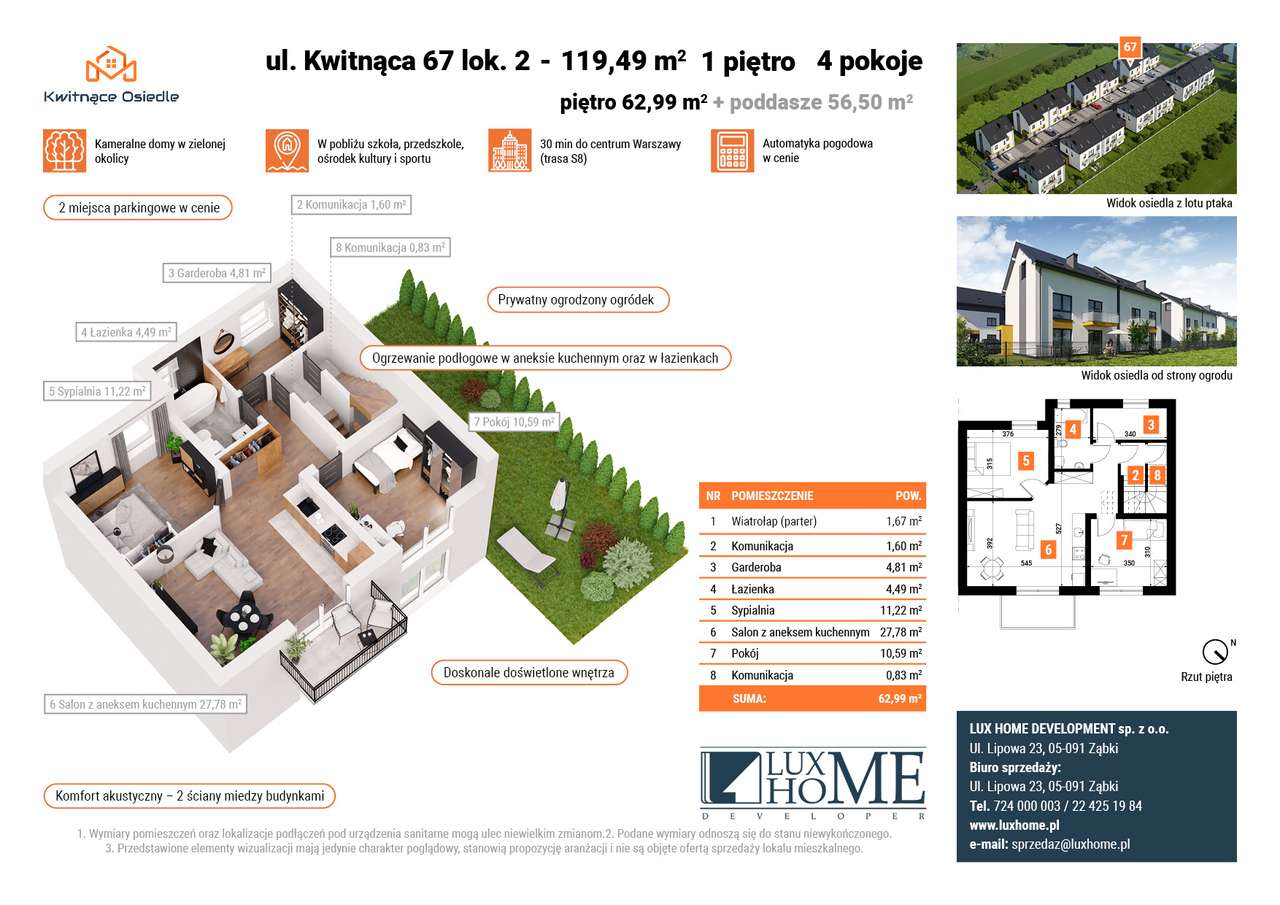 2 MIEJSCA, OGRÓDEK, BEZCZYNSZOWE - Pełny obrazek: 2/8