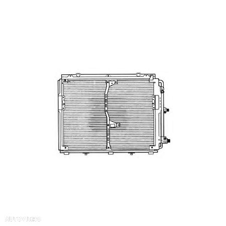 Condensator climatizare Mercedes Clasa S (W140), 01.1993-05.1993, motor 6.0 V12, 300 kw benzina, cutie automata, 600SE/SEL/SEC;Clasa S (W140);, full aluminiu brazat, 620 (590)x500 (445)x16 mm, fara filtru - 1