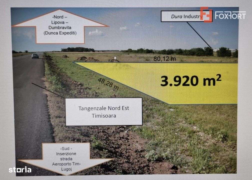 Teren Aeroport 3920 mp cu front stradal la centura de 48,28 ml - ID V5 - Imagine principală: 1/4