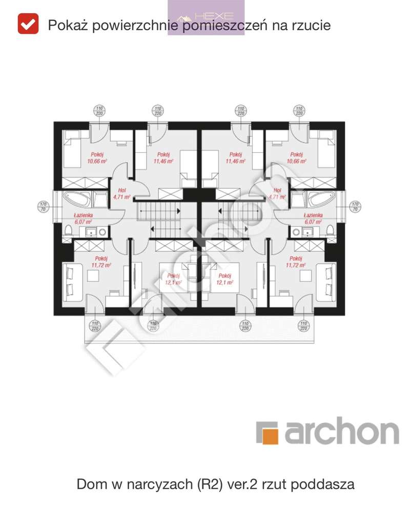 Nowoczesny bliźniak z garażem, ogrzewanie gazowe-9