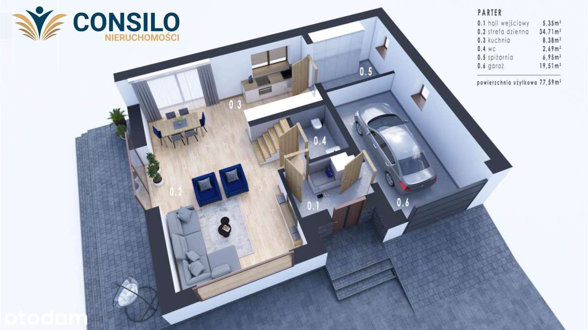 Nowoczesny dom wolnostojący z ogrodem przy zieleni-7