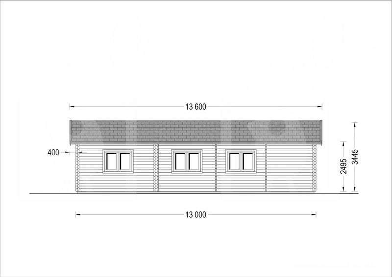 Casa de Madeira Vila Real 120m2 Pronta a Montar - Grande imagem: 5/6