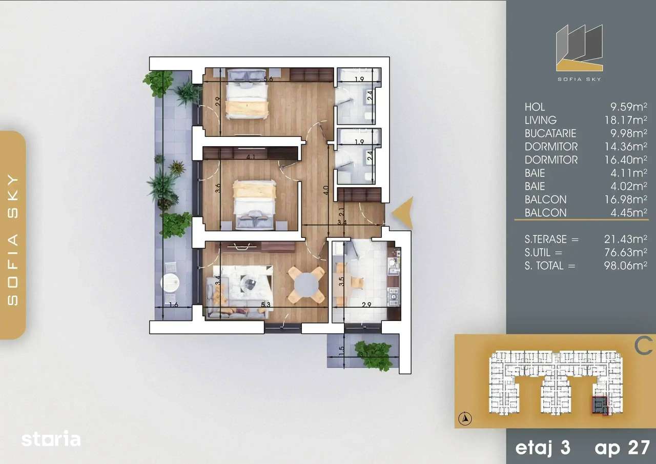 Titan-Theodor Pallady 8 minute Metrou Apartament 3 Camere Decomandat - Imagine principală: 2/6